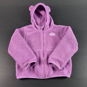 The North Face Sweatshirt Kids Girls 4 Pink Faded Campshire Bear Full Zip Hoodie